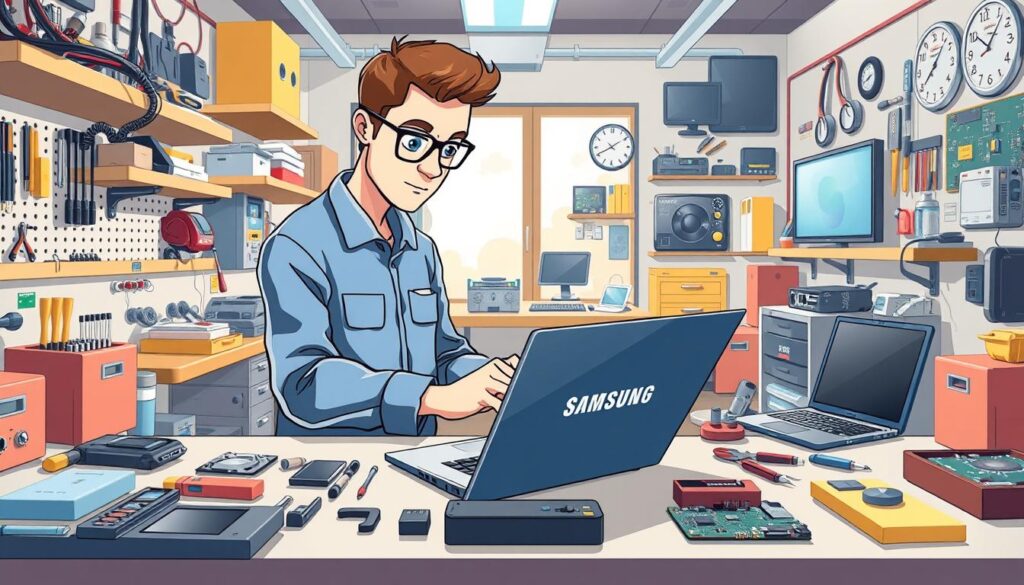 Samsung laptop repair process