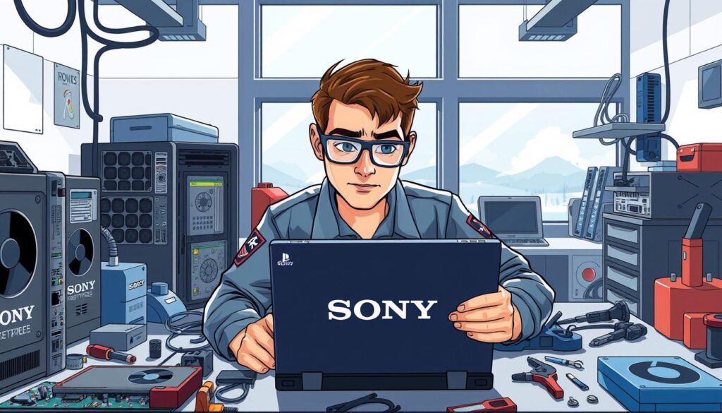 Sony computer technician