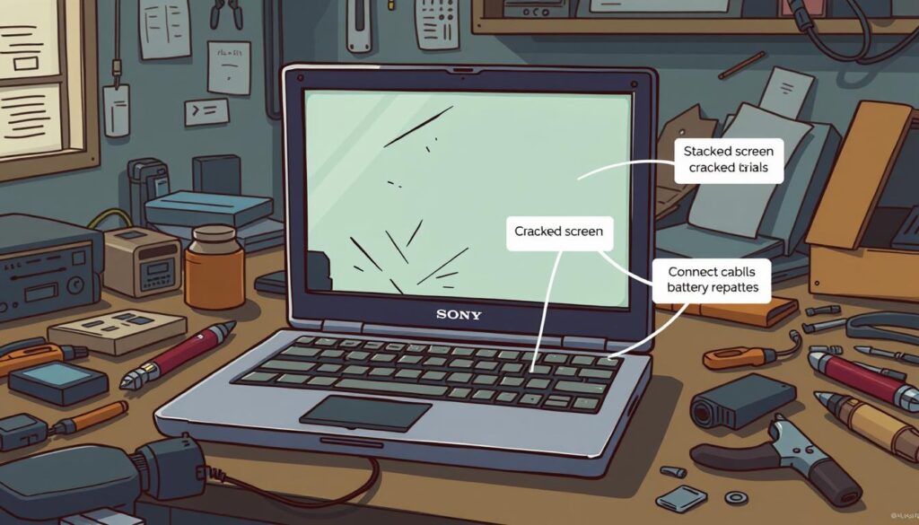 Sony laptop repair issues