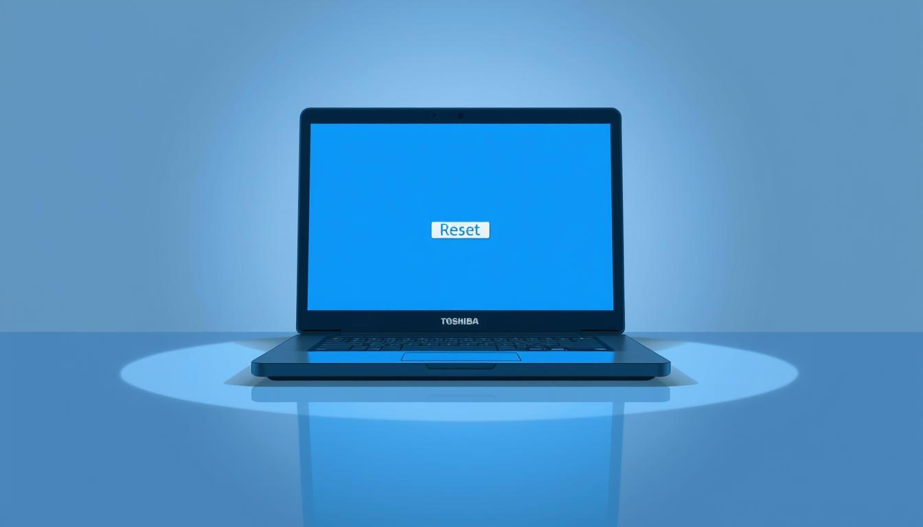 How do I reset my Toshiba laptop screen?