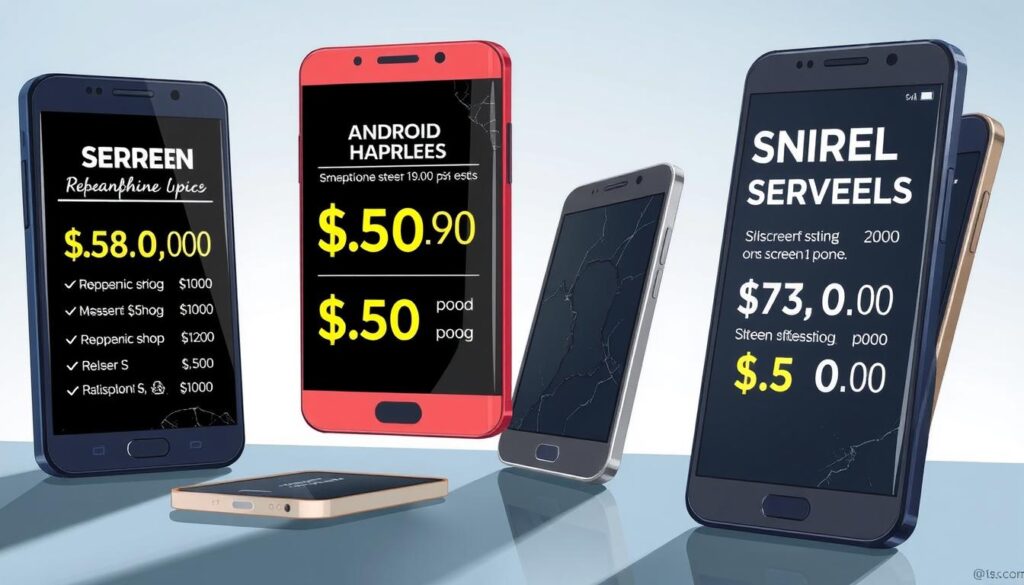 android screen repair price